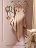 Mamas & Papas pink wildflower hooded towel 75x75cm, imported from the UK