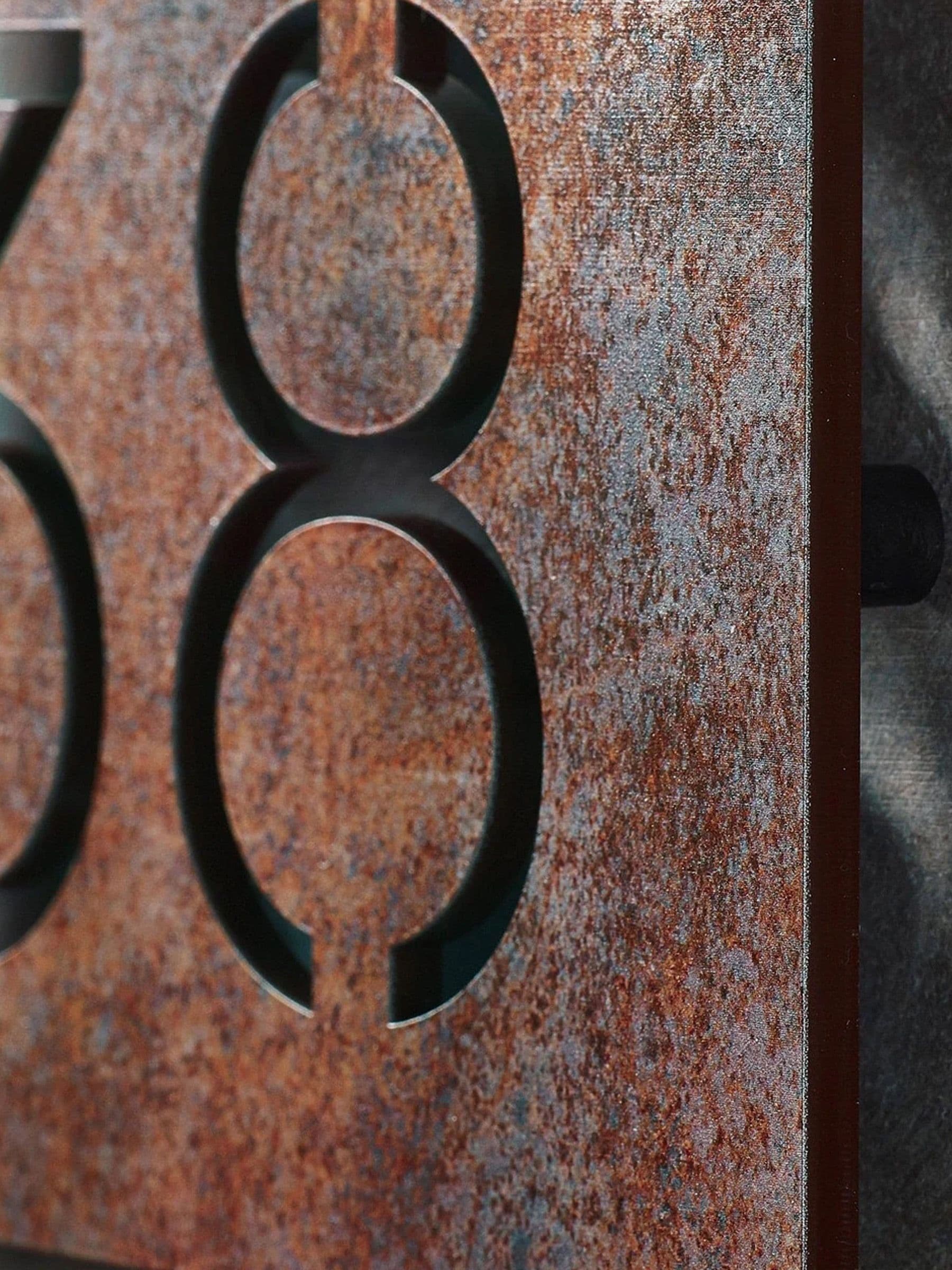 Rust effect house sign personalised laser cut 30cm, UK version