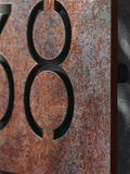 Rust effect house sign personalised laser cut 30cm, UK version