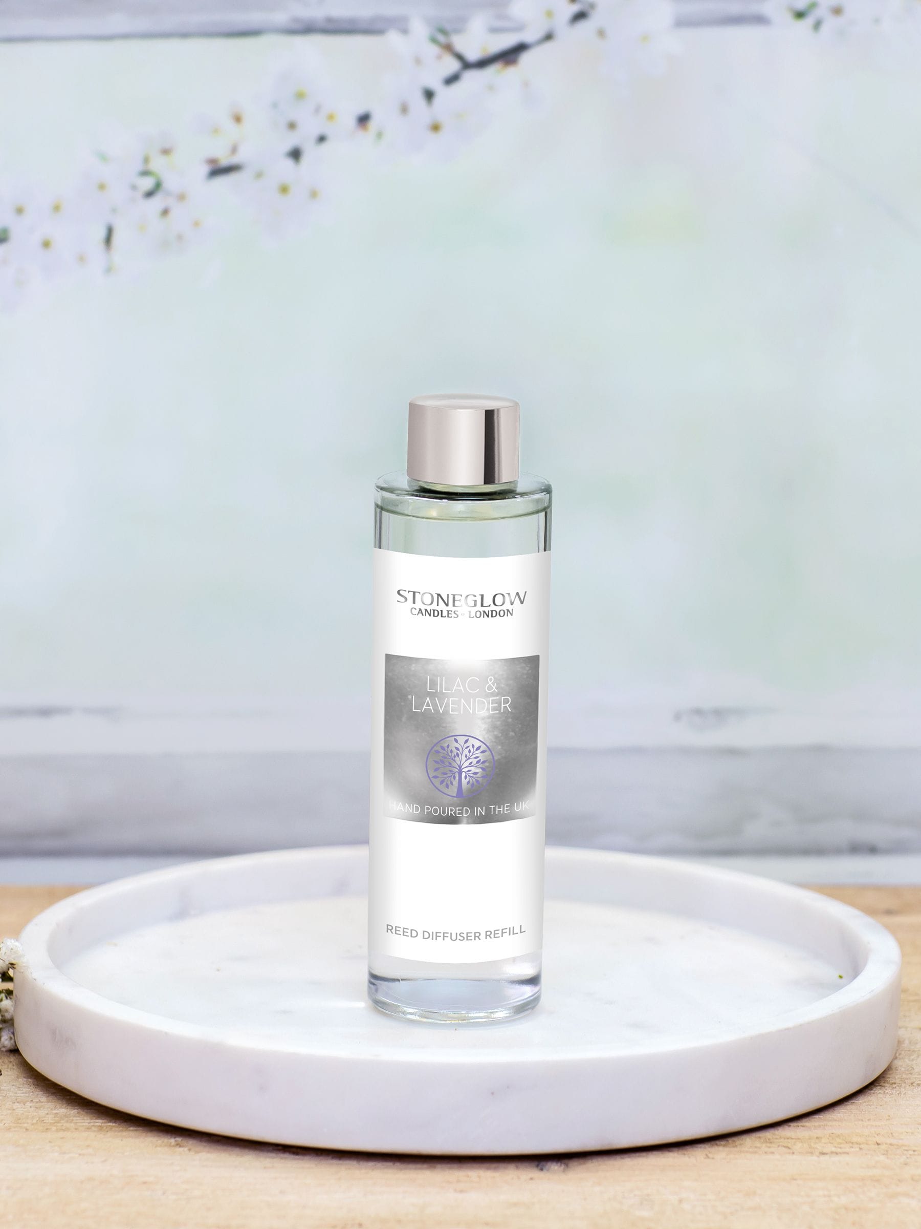 Stoneglow Lilac & Lavender reed diffuser refill 210ml (British brand)