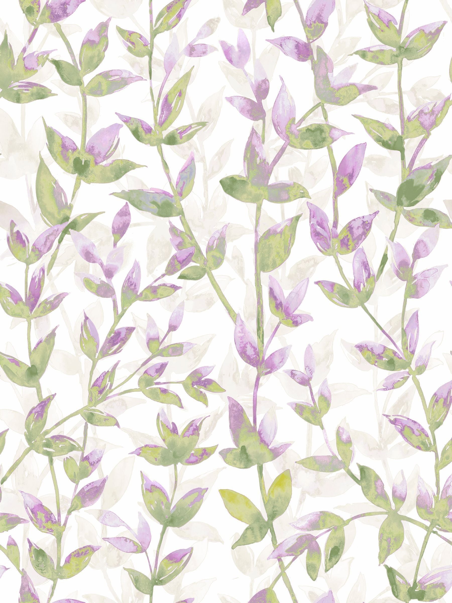 Ohpopsi wallpaper sample Heather Asparagus Pomponette A4 (British brand)