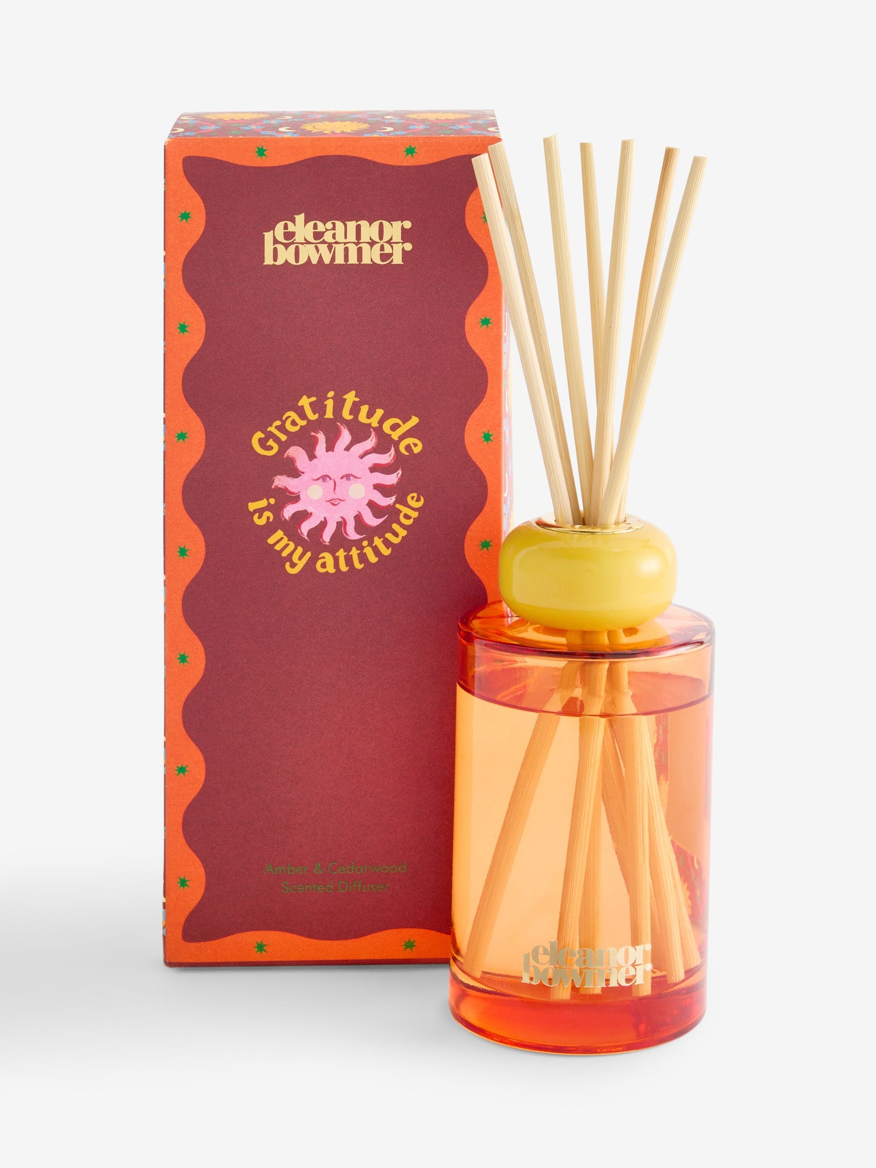 Eleanor Bowmer amber and cedarwood reed diffuser - British product