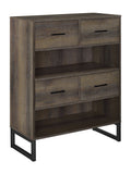 Dorel Home Candon Bookcase medium brown 76cm wide - British product