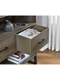 Dorel Home Candon Bookcase medium brown 76cm wide - British product