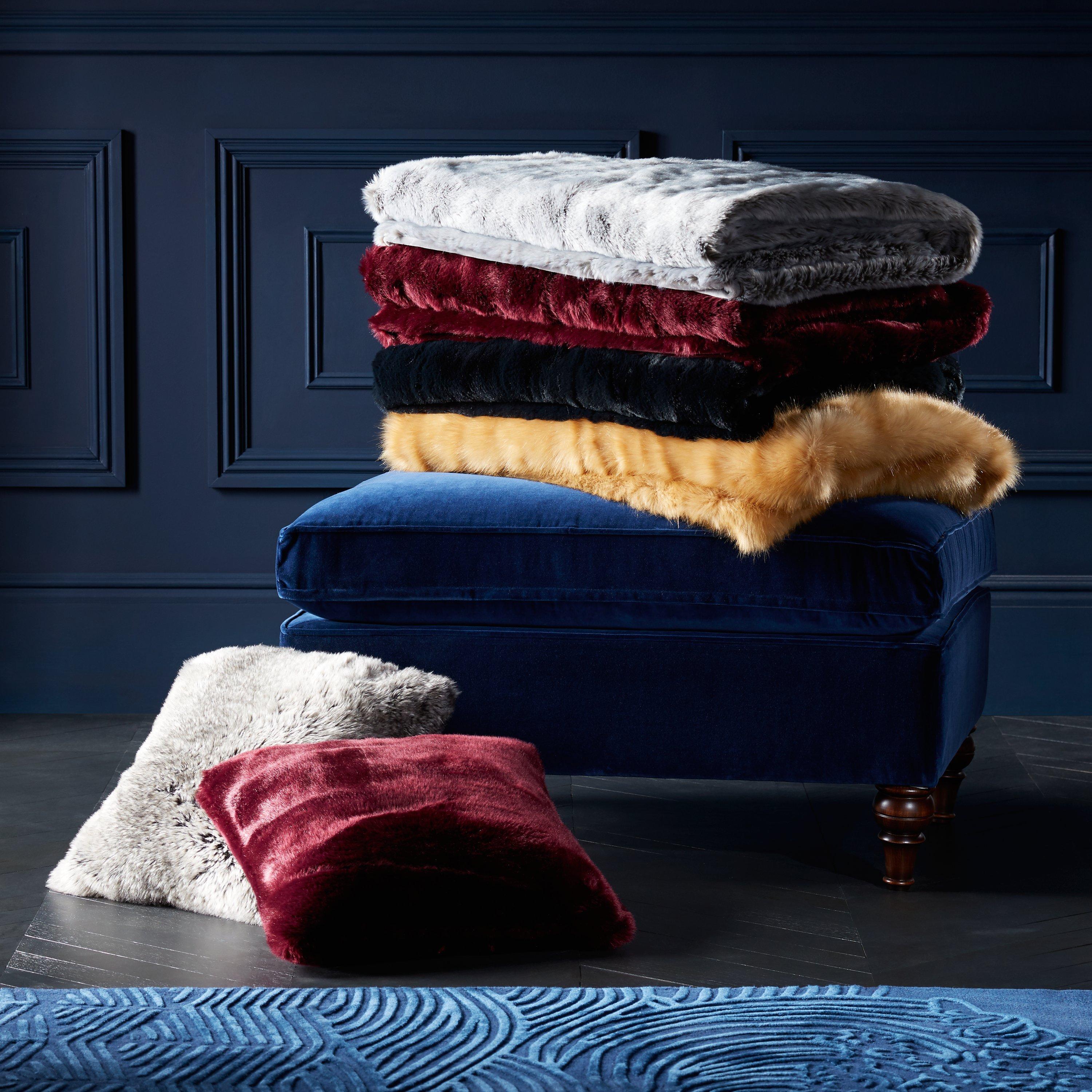 John Lewis faux fur throw 150x200cm, imported from the UK