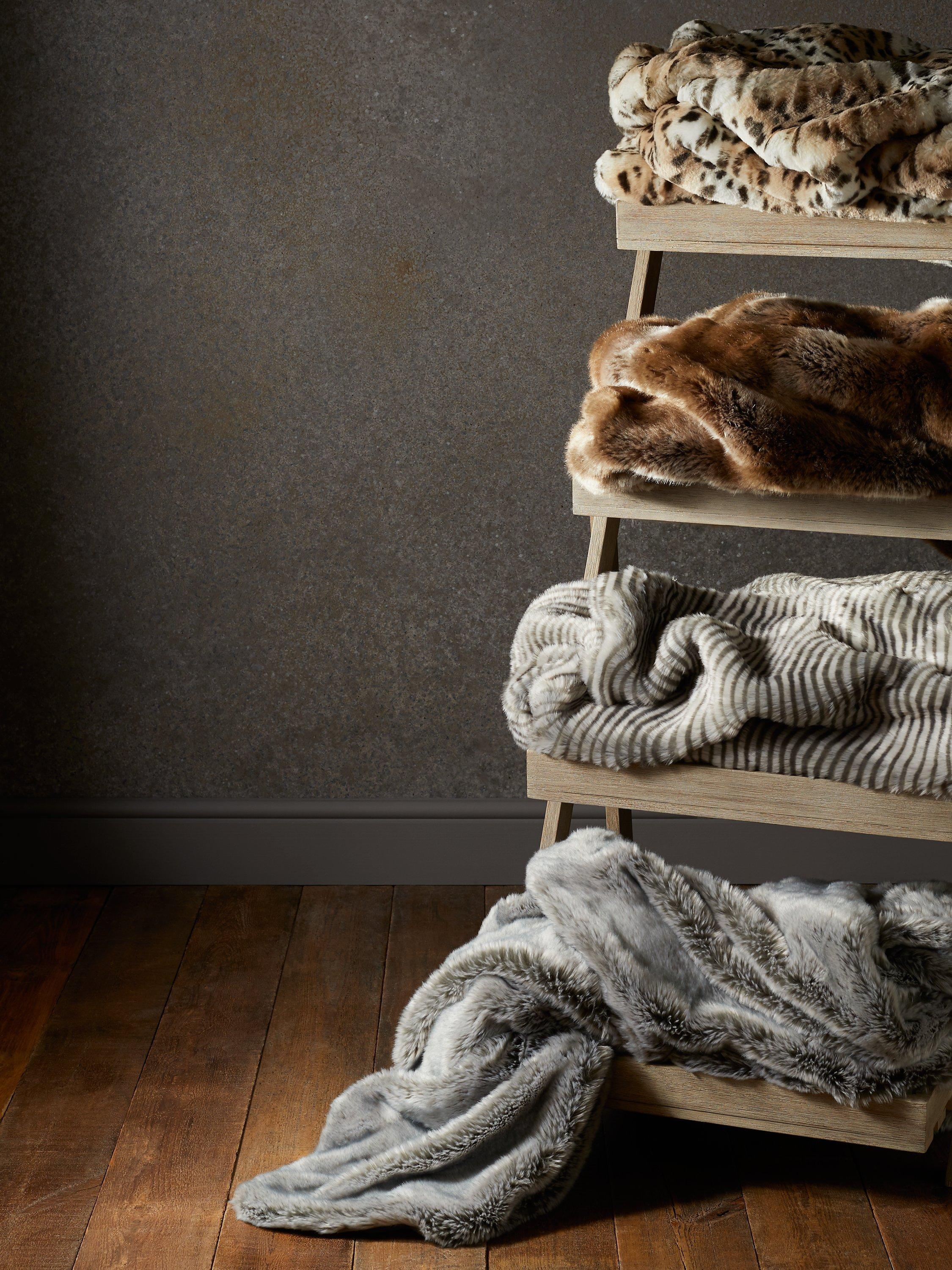John Lewis faux fur throw 150x200cm, imported from the UK