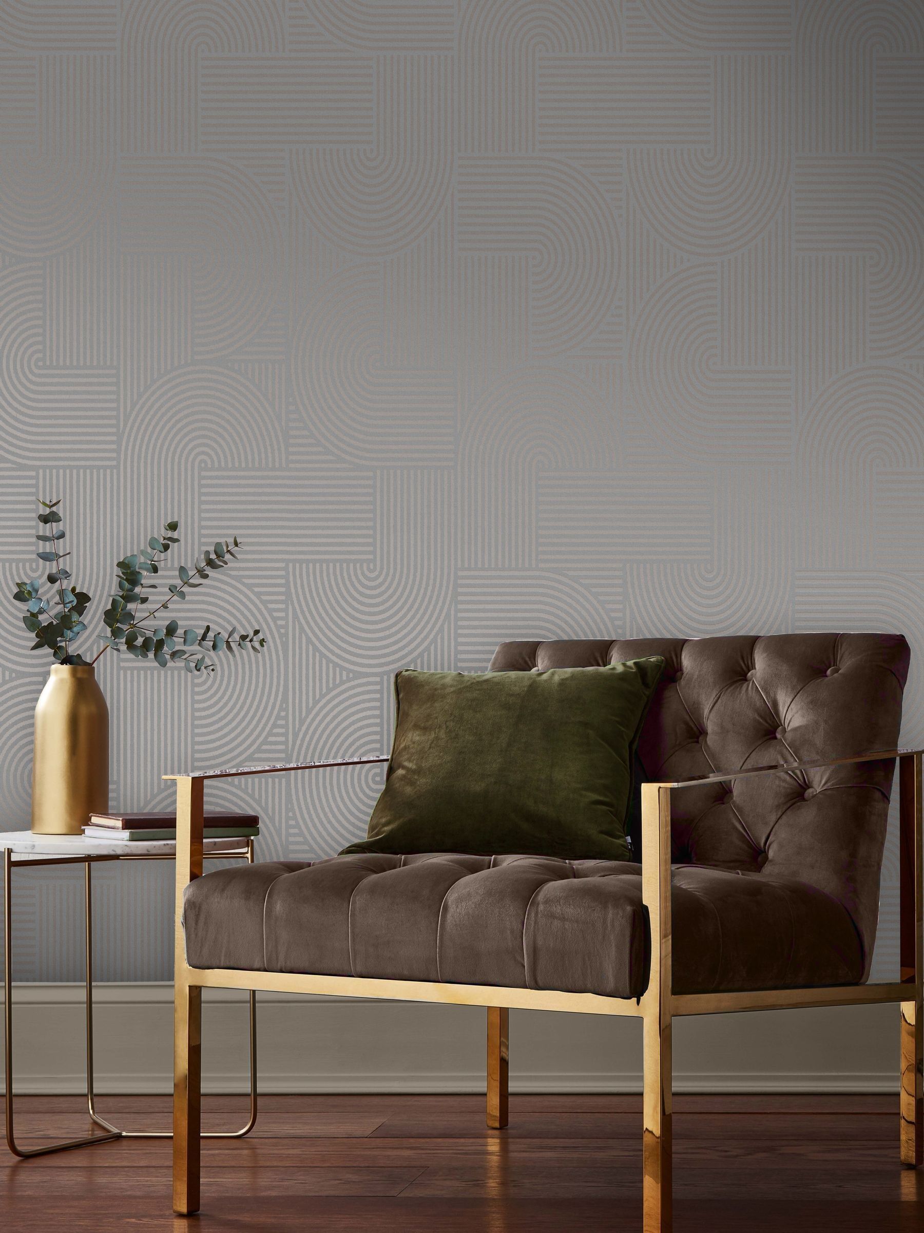 Graham & Brown wallpaper sample Taupe A4 - British product