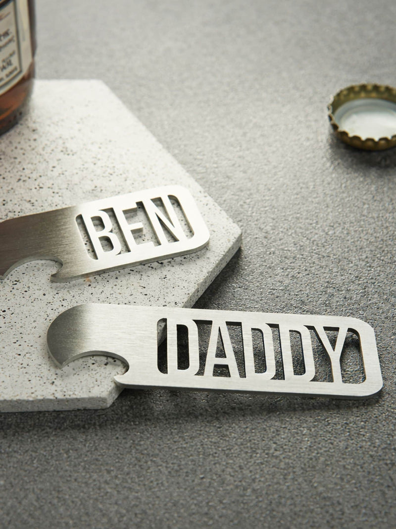 Oakdene personalised steel bottle opener (British brand)