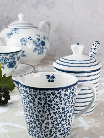 Next Laura Ashley Blue Blueprint Collectables Milk Jug and Sugar Pot Set 25cl- Buy online at McGrocer