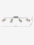 Dar Lighting Chrome Loft 4 light bar spotlight ceiling light, imported from the UK