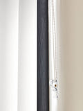 Fiskar made to measure white vertical blinds (British brand)