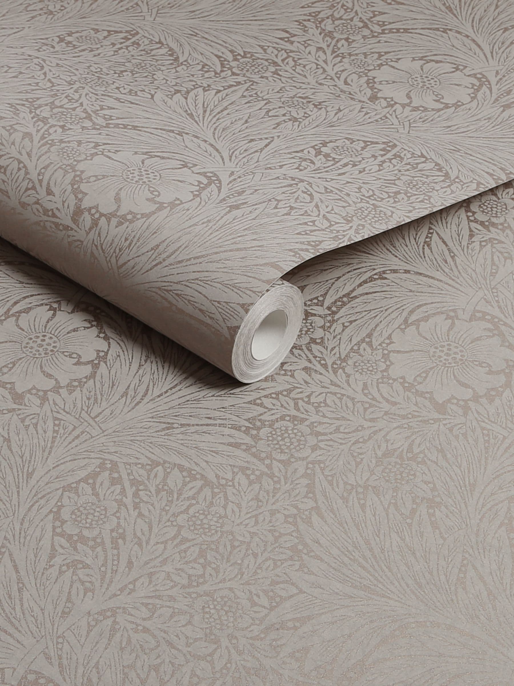 William Morris Marigold Fibrous Neutral wallpaper sample A4, UK version