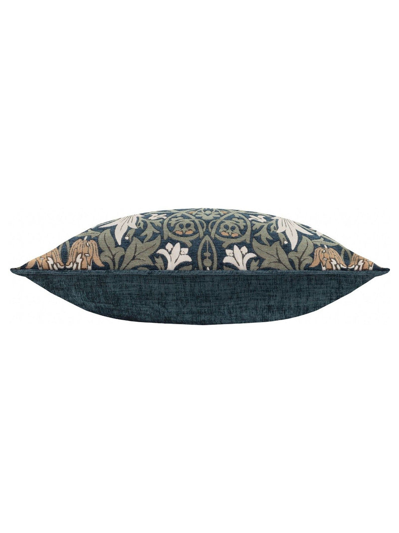 Morris & Co Snakeshead jacquard chenille piped cushion 55cm - British product