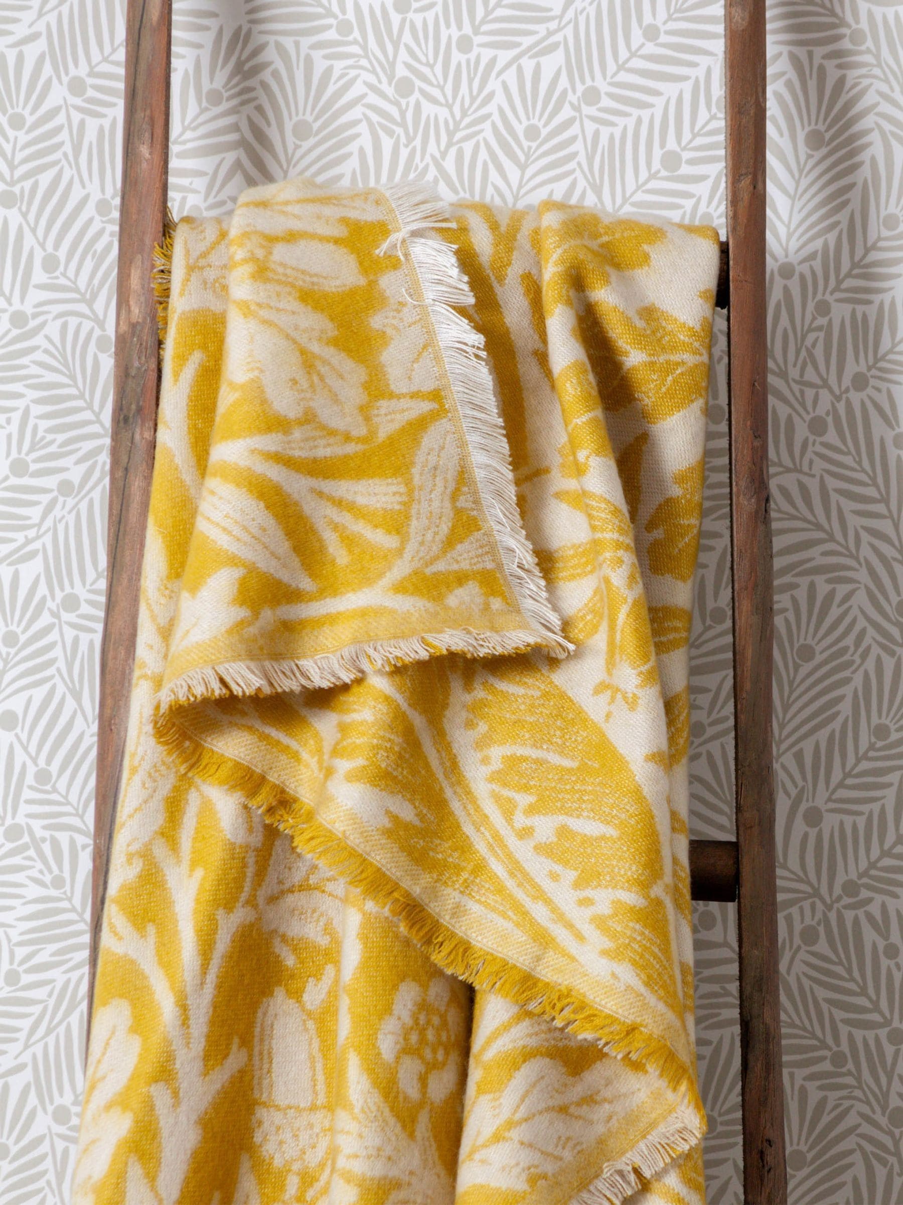 Morris & Co Acorn faux fur throw, imported from the UK