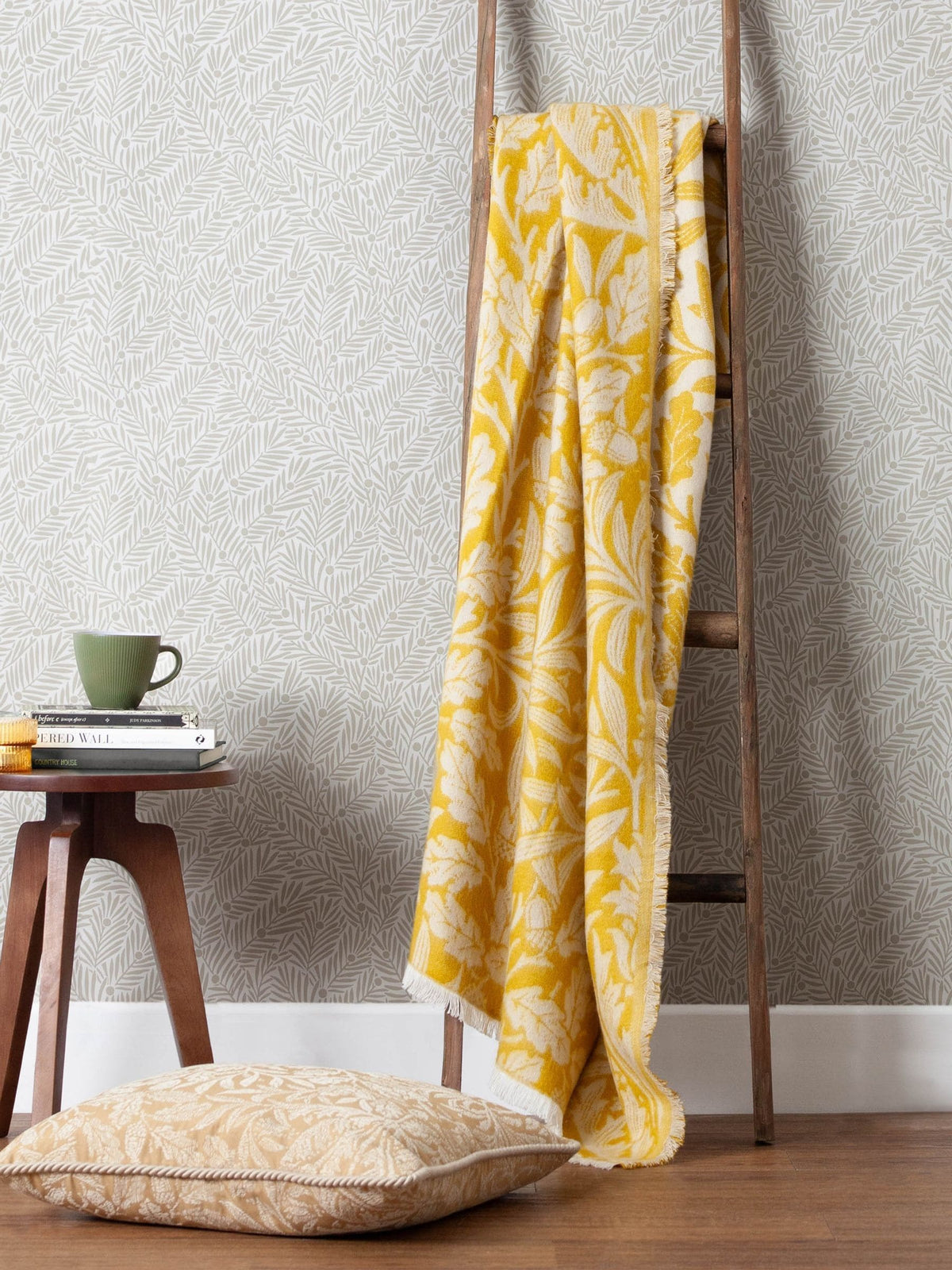 Morris & Co Acorn faux fur throw, imported from the UK