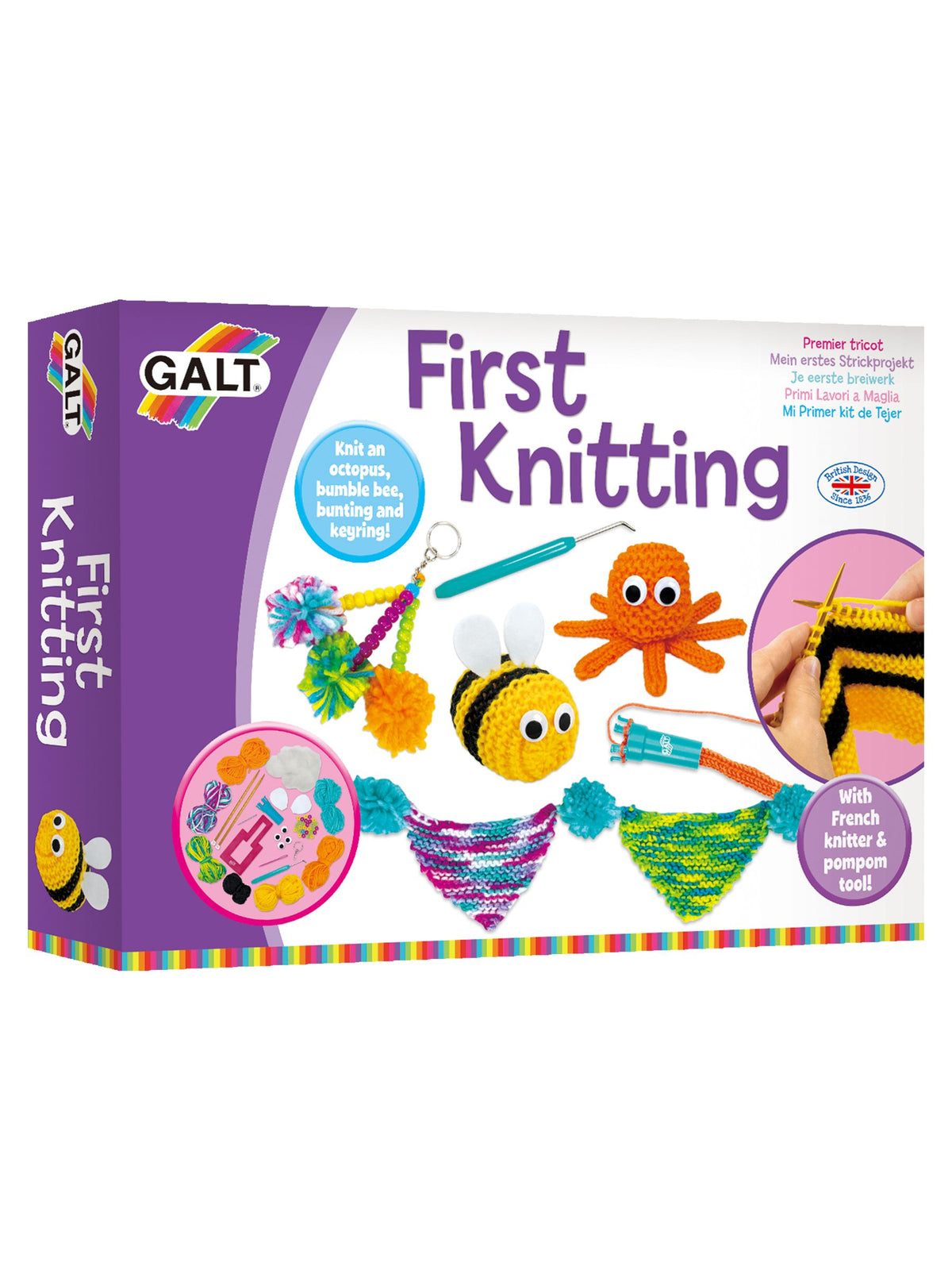 Galt First Knitting kit craft set, imported from the UK