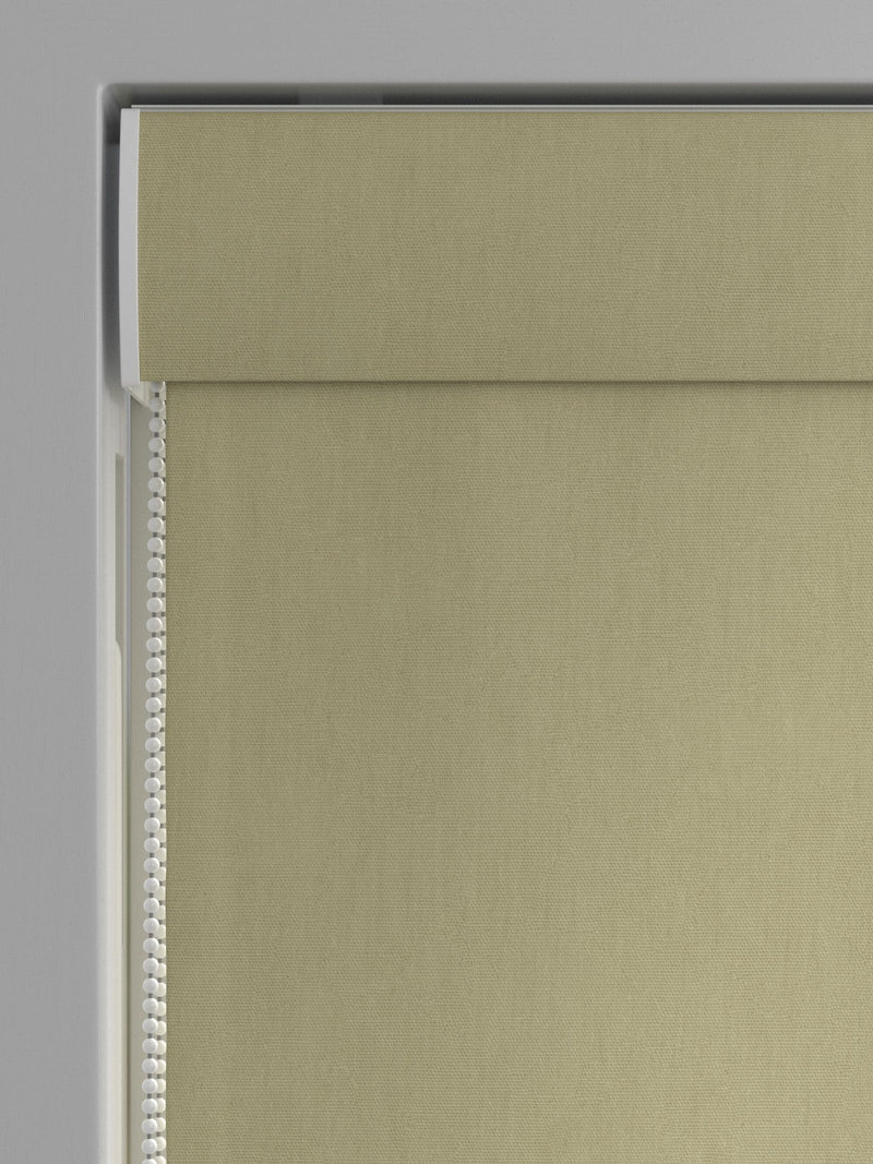 Green khaki roman blind, imported from the UK