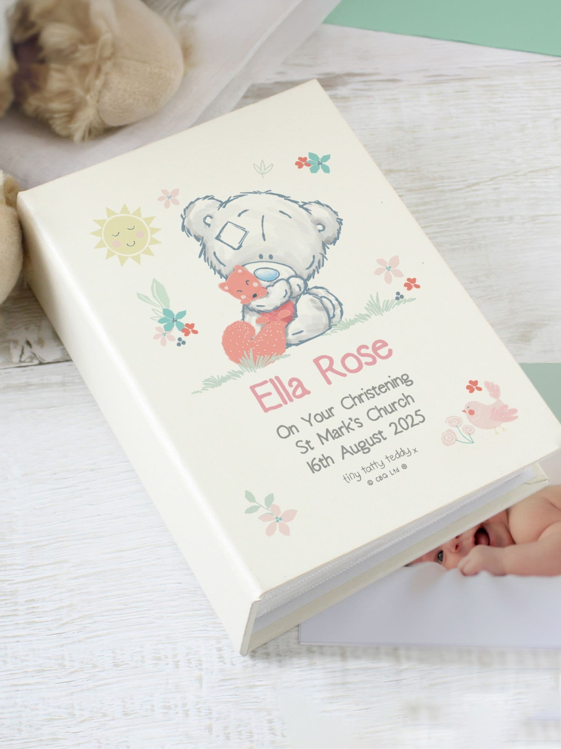 Me to You Bear personalised photo album navy burgundy, imported from the UK