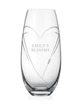 Treat Republic personalised hearts barrel vase with Swarovski crystals, UK version