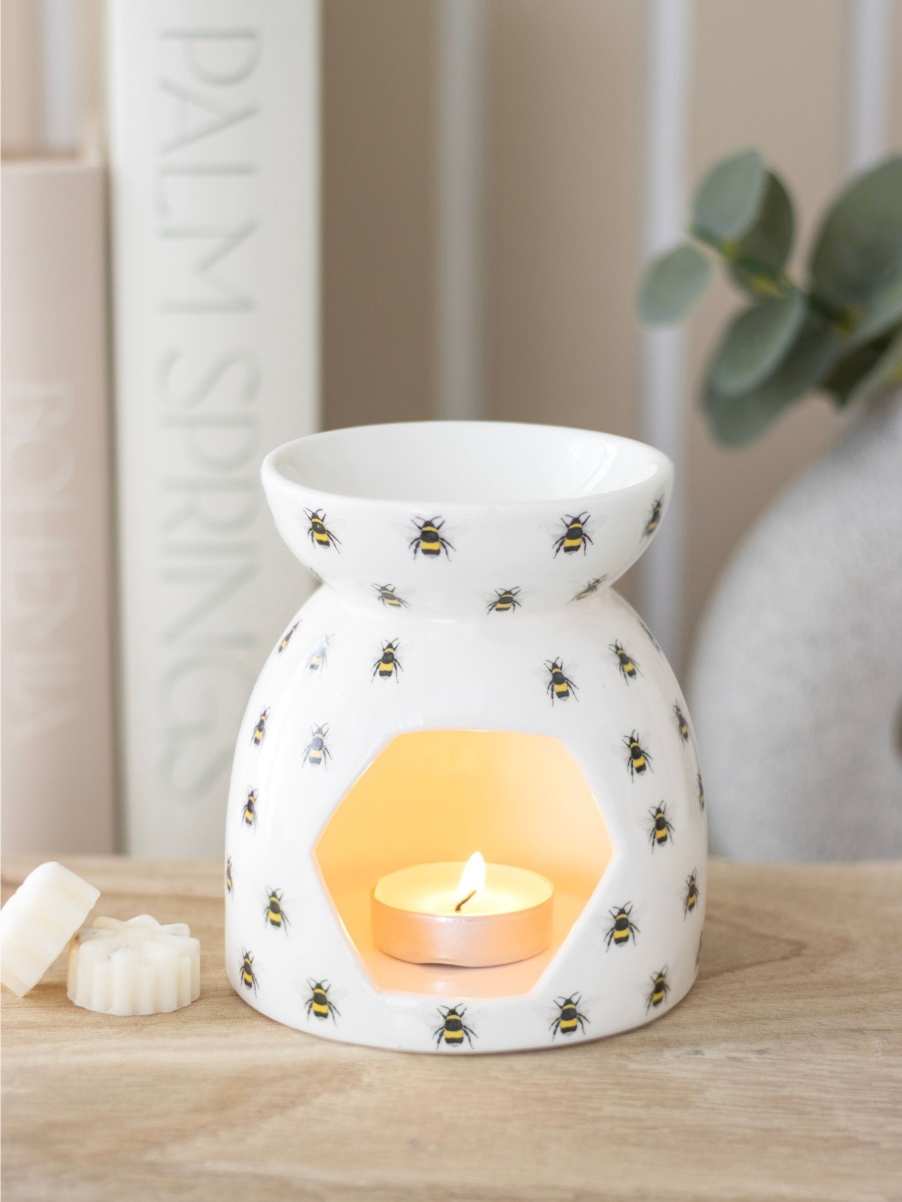Something Different bee print oil burner, imported from the UK