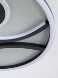 Searchlight Black Pau LED flush ceiling light 39cm - British product
