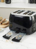 Salter Black Boston 4-slice toaster, imported from the UK