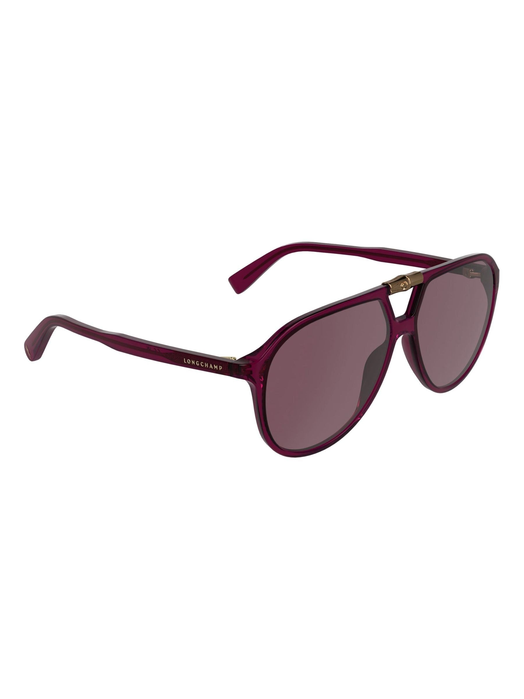Longchamp Lo800S brown sunglasses teardrop frame, imported from the UK