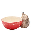 Country Living White Toadstool & Hedgehog Ceramic Serving Bowl - British product
