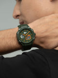 Lacoste Green LC33 watch with TR90 case and silicone strap, UK version