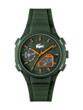 Lacoste Green LC33 watch with TR90 case and silicone strap, UK version