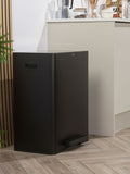 Salter black dual 60L pedal bin, imported from the UK