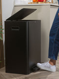 Salter black dual 60L pedal bin, imported from the UK