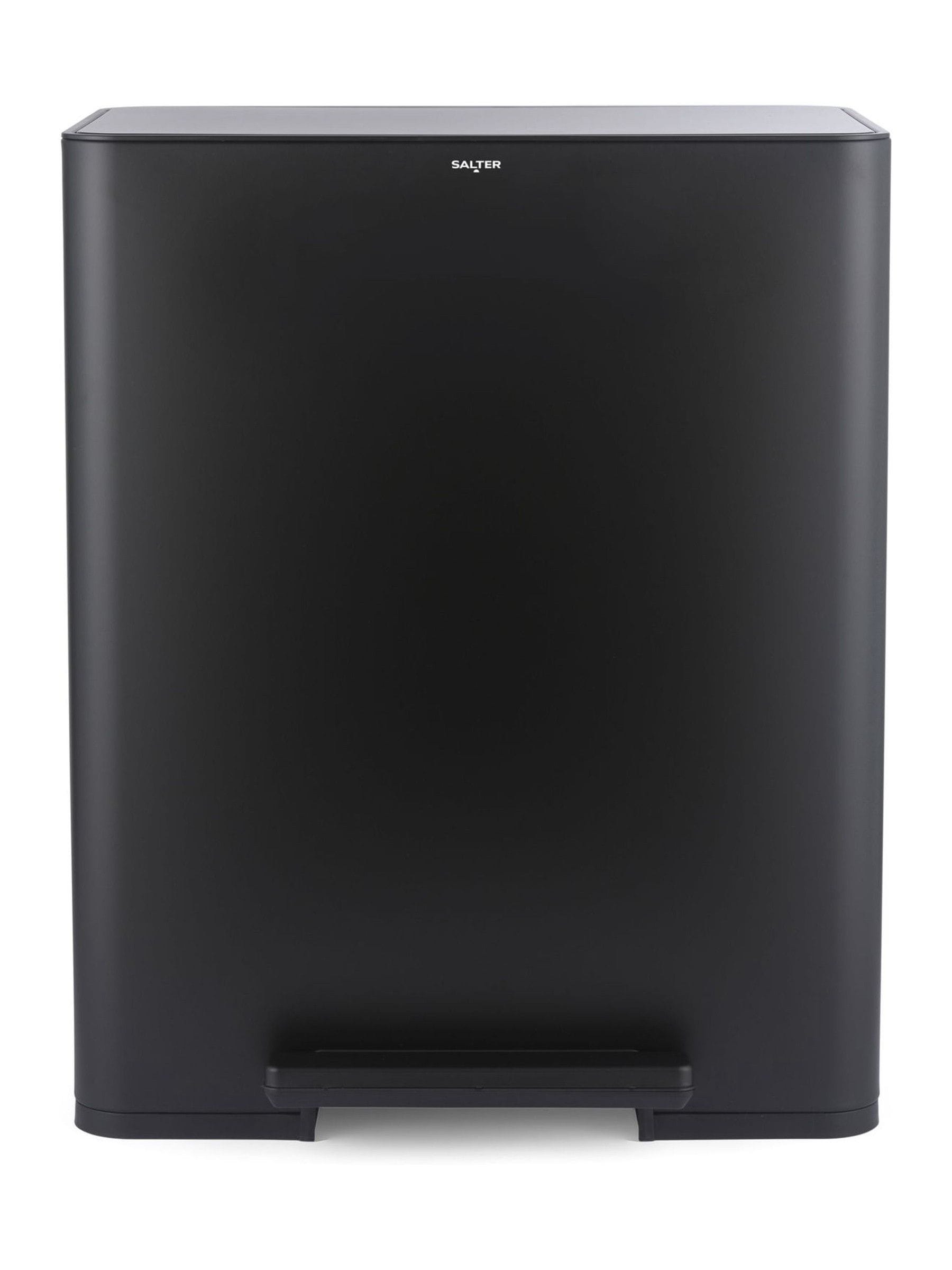 Salter black dual 60L pedal bin, imported from the UK