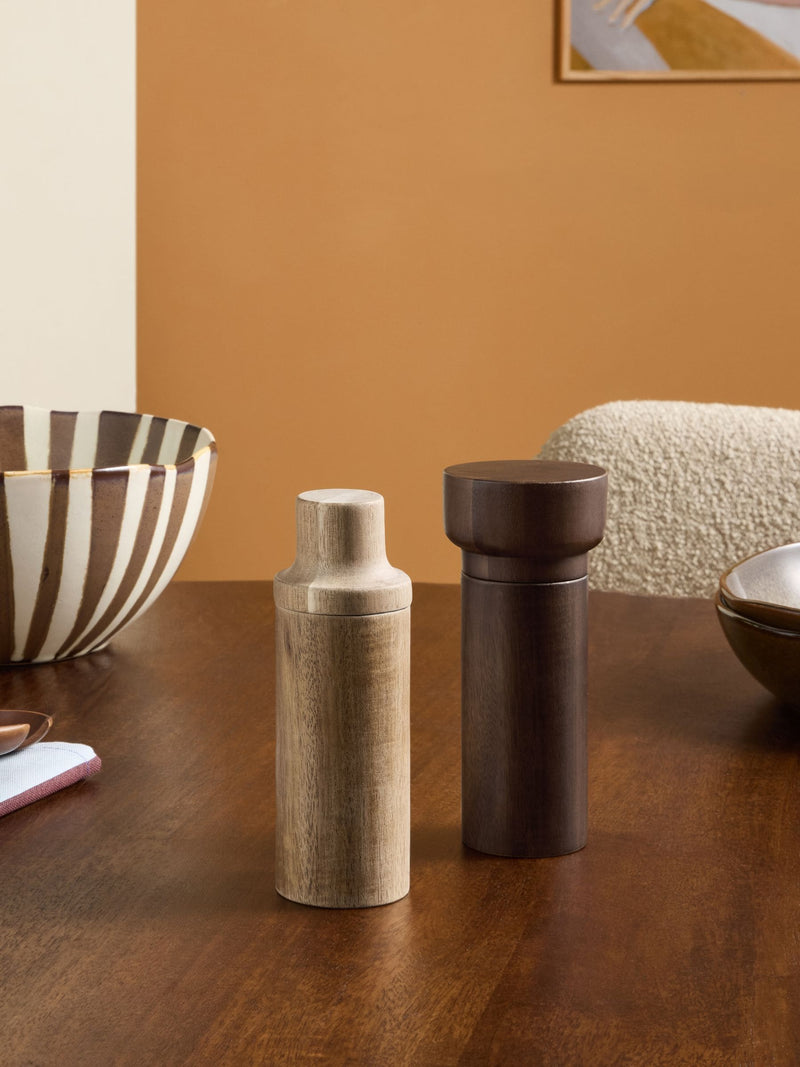 MADE.COM Brown Adao salt and pepper grinders, Acacia wood - British product