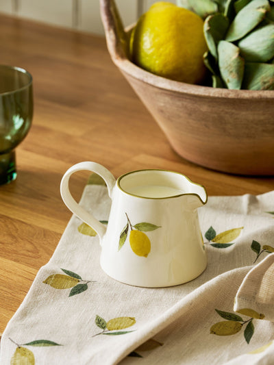 Next Sophie Allport Natural Lemons Mini Stoneware Jug 150ml- Buy online at McGrocer