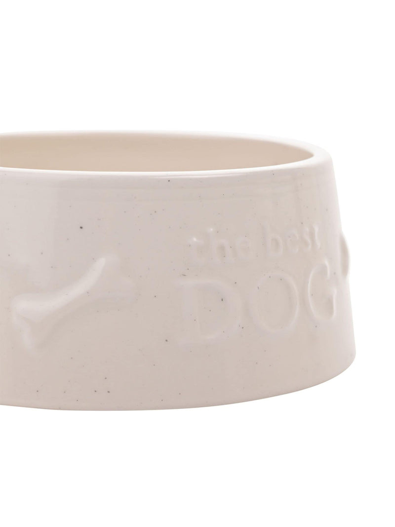 Widdop white paw prints small dog bowl ceramic (British brand)