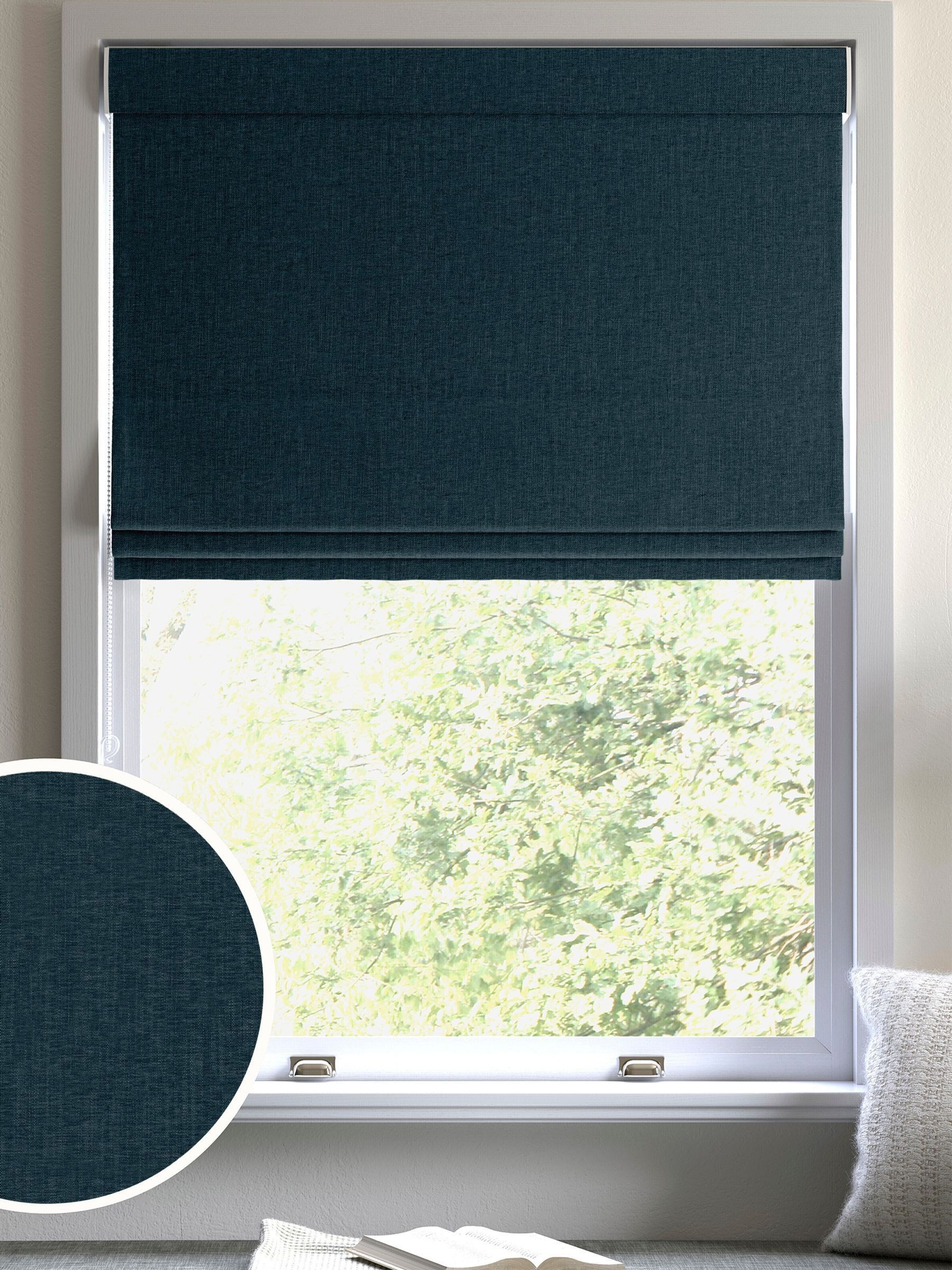 Next Roman Blind Peacock Blue Bellum (British brand)