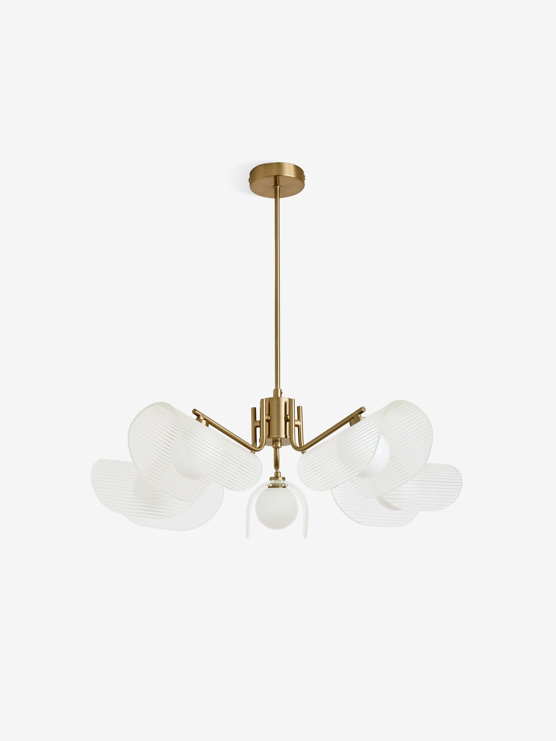 MADE.COM brass 5-light pendant lamp 72cm - British product