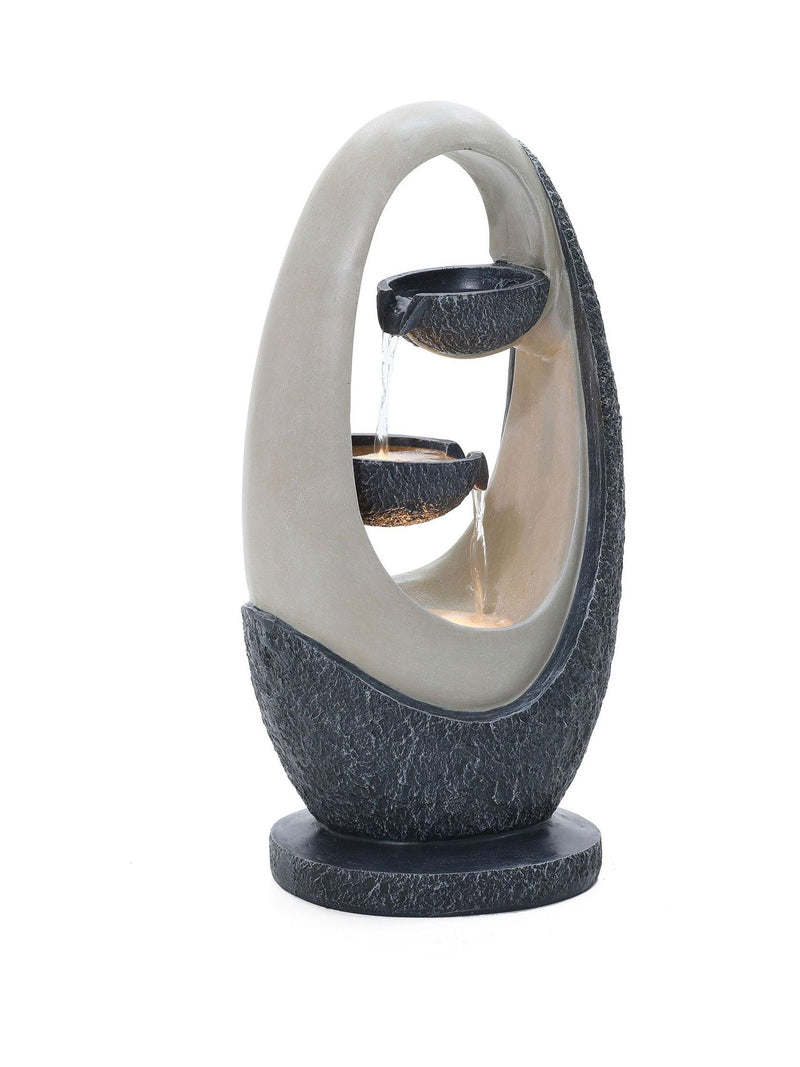 Charles Bentley grey oval garden water feature, UK version