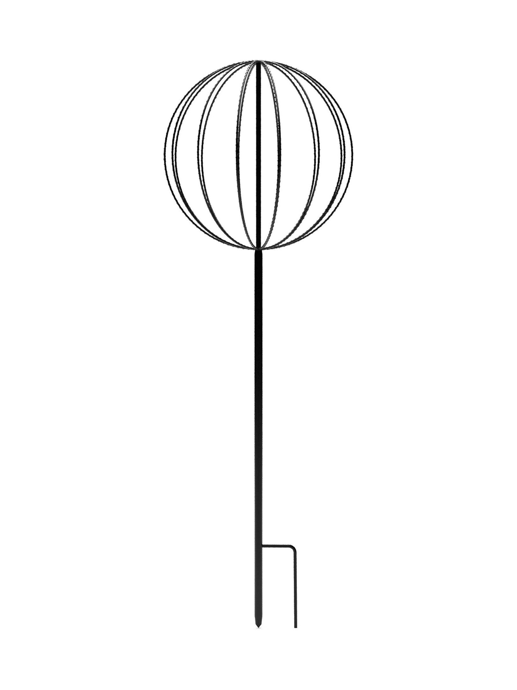 SolarCentre warm white sphere stake light 90cm, imported from the UK