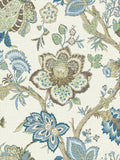 Galerie Blue French Country floral print 10M wallpaper, UK version