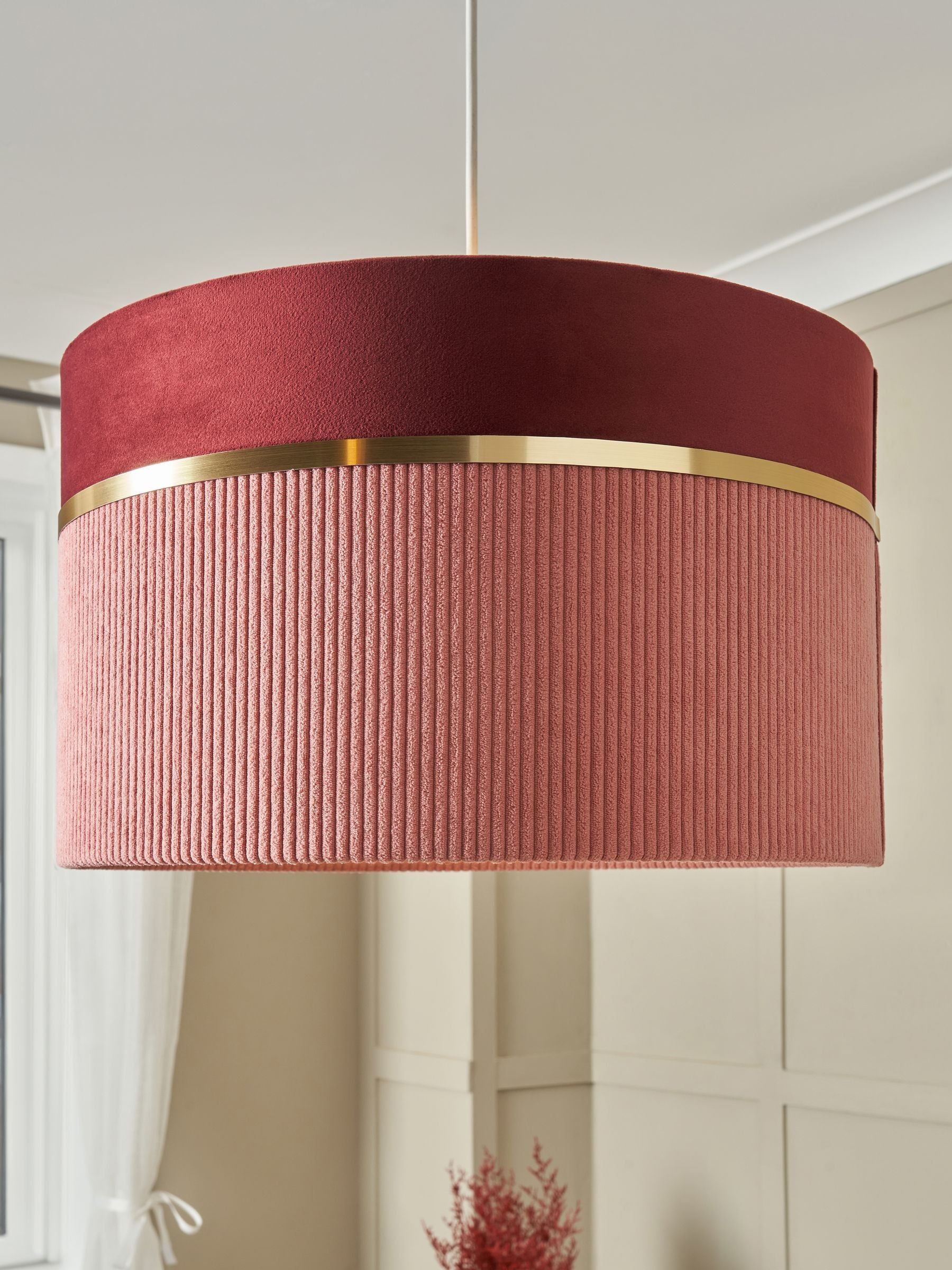 BHS Grey 40cm Fabric Ceiling Light Shade