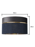 BHS Grey fabric ceiling light shade 40cm (British brand)