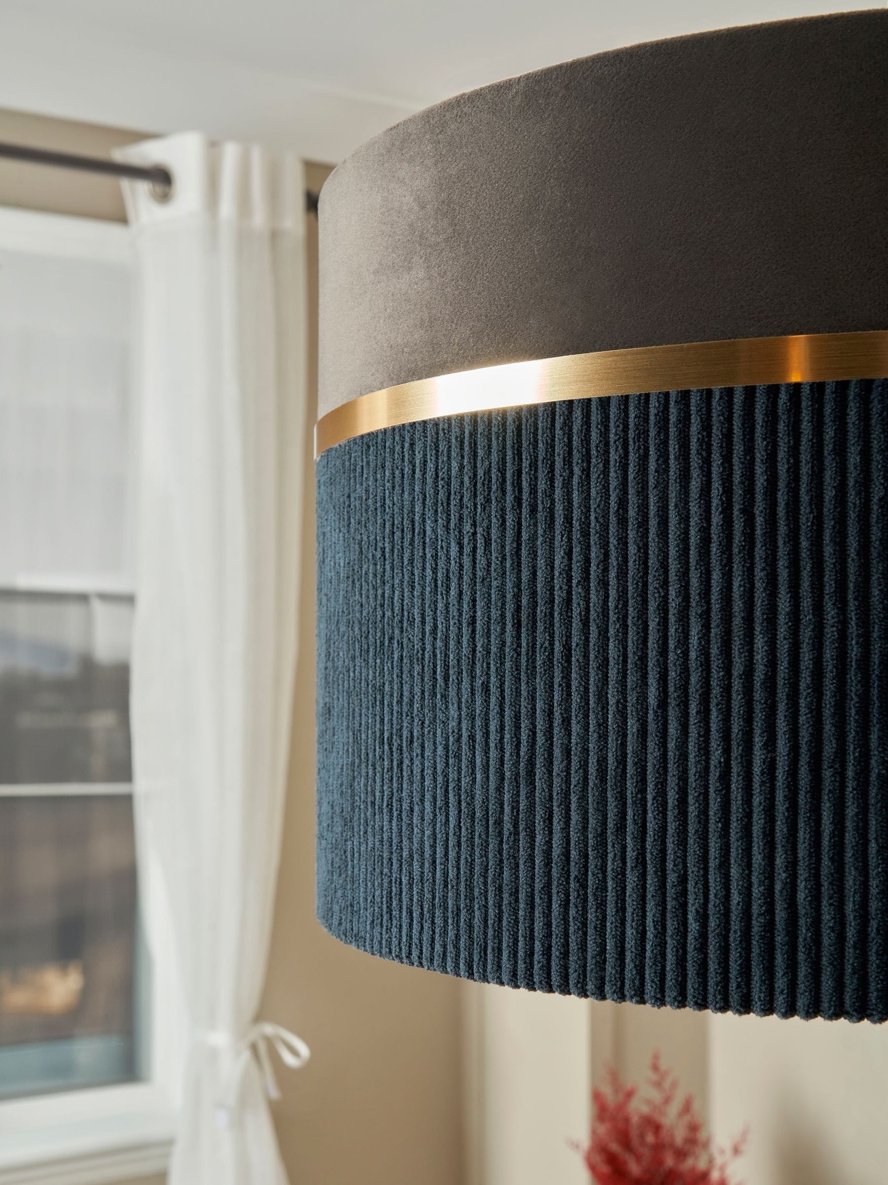 BHS Grey fabric ceiling light shade 40cm (British brand)