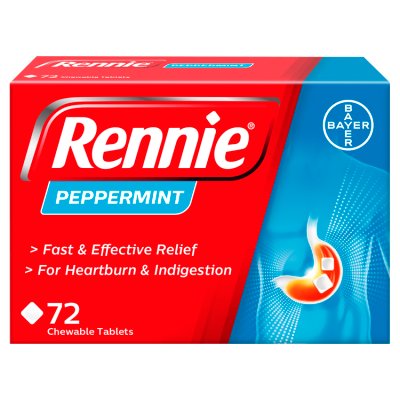 Rennie Peppermint antacid tablets 72s - British product