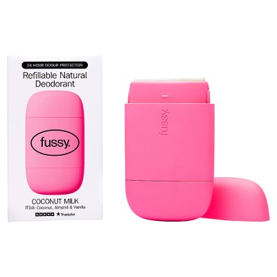 Fussy natural refillable deodorant Coconut Milk 40g, imported from the UK