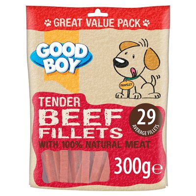 waitrose Good Boy Beef Fillets Dog Treats 300g- Buy online at McGrocer