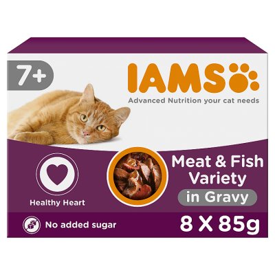 IAMS Delights 7+ Land & Sea wet food 8x85g, UK version