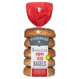 Fitzgeralds poppy seed bagels 5 pack, imported from the UK