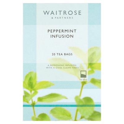 waitrose Waitrose Peppermint Infusion Herbal Tea Bags 20 Count- Buy online at McGrocer